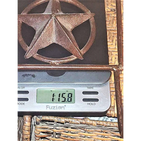 Rustic Wrought Iron Texas Star Wall Mount Hooks - Picture 7 of 7